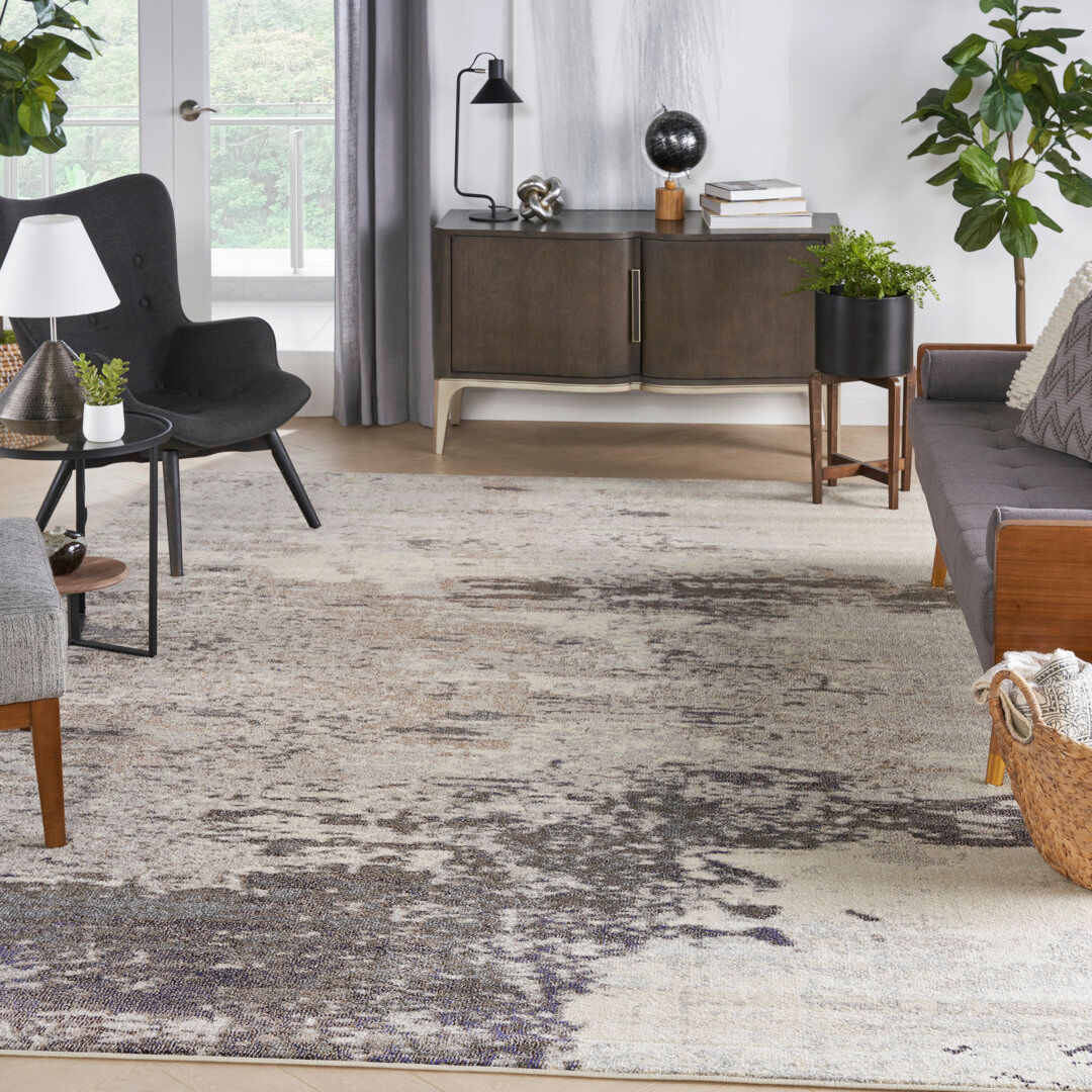 Rio Westford Abstract Area Rug Ivory Rectangle 305 x 427cm