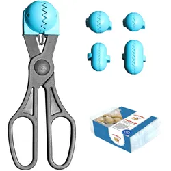 La Croquetera - Set mit multifunktionalem Utensil mit 4 austauschbaren Formen und 20 Aufbewahrungstabletts für Kroketten in Türkis