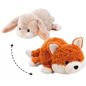 NICI Kuscheltier Twistimals 62846, Hase & Fuchs mit Wendefunktion, ab 0 Jahre, 25 cm
