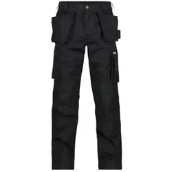 Oxford Arbeitshose mit Holstertaschen und Kniepolstertaschen, schwarz, Schrittlänge Standard, Größe 53 - schwarz - 53