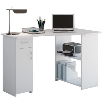 Schreibtisch VCM "Holz Eckschreibtisch Schreibtisch Bürotisch Linzia", weiß, B:118cm T:77cm, Tische, Schreibtisch