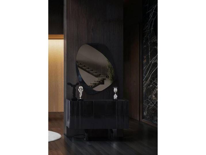 JVmoebel Schminktisch Schminktisch Modern Schwarz Elegant Spiegel Konsole Schminktisch (2-St), Made in Europa