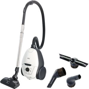 AEG Staubsauger VX8, VX82-1-2MG, weiß-schwarz, mit Beutel & Kabel, 600 Watt