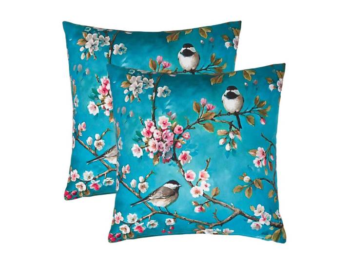 OUTDOOR-KISSEN 2er-Set 45/45 cm – Vögel & Zweige