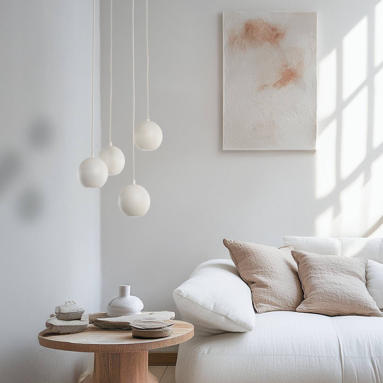 Hängelampe Midway HELAM, creme / amber, für Wohn- / Esszimmer, Metall, Pendelleuchte