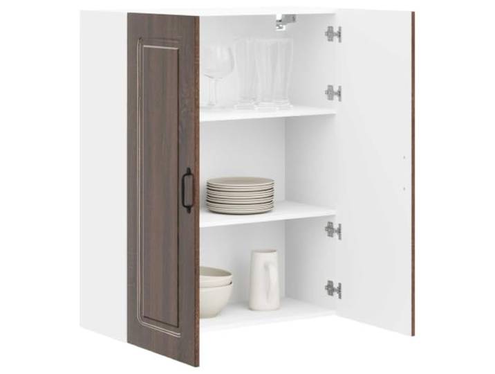 IBUQDDV Küchenschrank Kalmar Braun Eichen-Optik 80 x 31 x 100 cm Holzwerkstoff, rechteckige Form, großer Stauraum, stabile Rahmenkonstruktion, einfache Montage, trockenes Tuch zur Pflege
