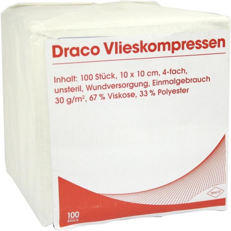 Vliesstoff-kompressen 10x10 cm unsteril 4fach