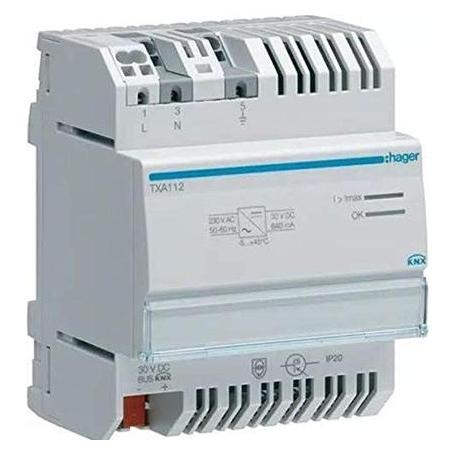 Hager Spannungsversorgung 640mA TXA112 m.1Ausgang u.1Drossel KNX (TXA112)