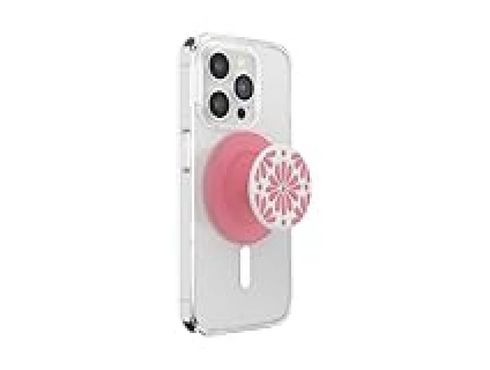 PopSockets Poignée Ronde pour téléphone Compatible avec MagSafe, Anneau Adaptateur Inclus, Support de téléphone, Compatible avec Chargement sans Fil, PopSockets Mignon - Mastic glacé