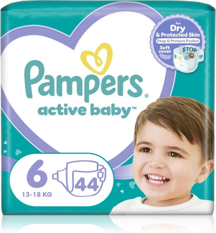Pampers Active Baby Size 6 couches jetables 13-18 kg 44 pcs