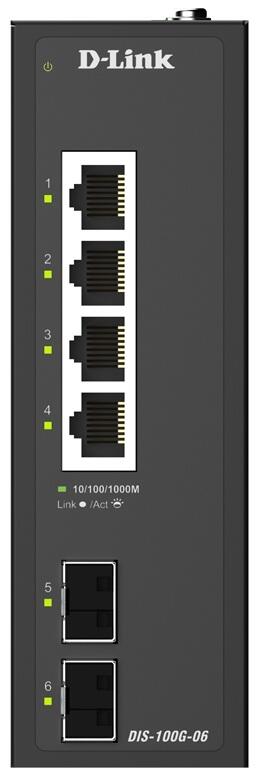 D-Link DIS-100G-06, 6-Port Gigabit Industrial Unmanaged Switch