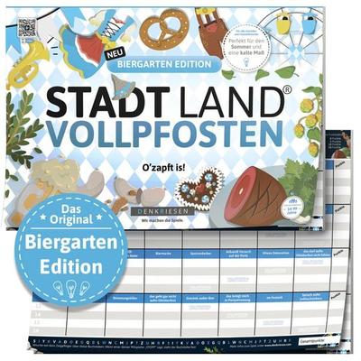 DENKRIESEN - STADT LAND VOLLPFOSTEN® - Biergarten Edition - 'O'zapft is!' | A4 Spielblock