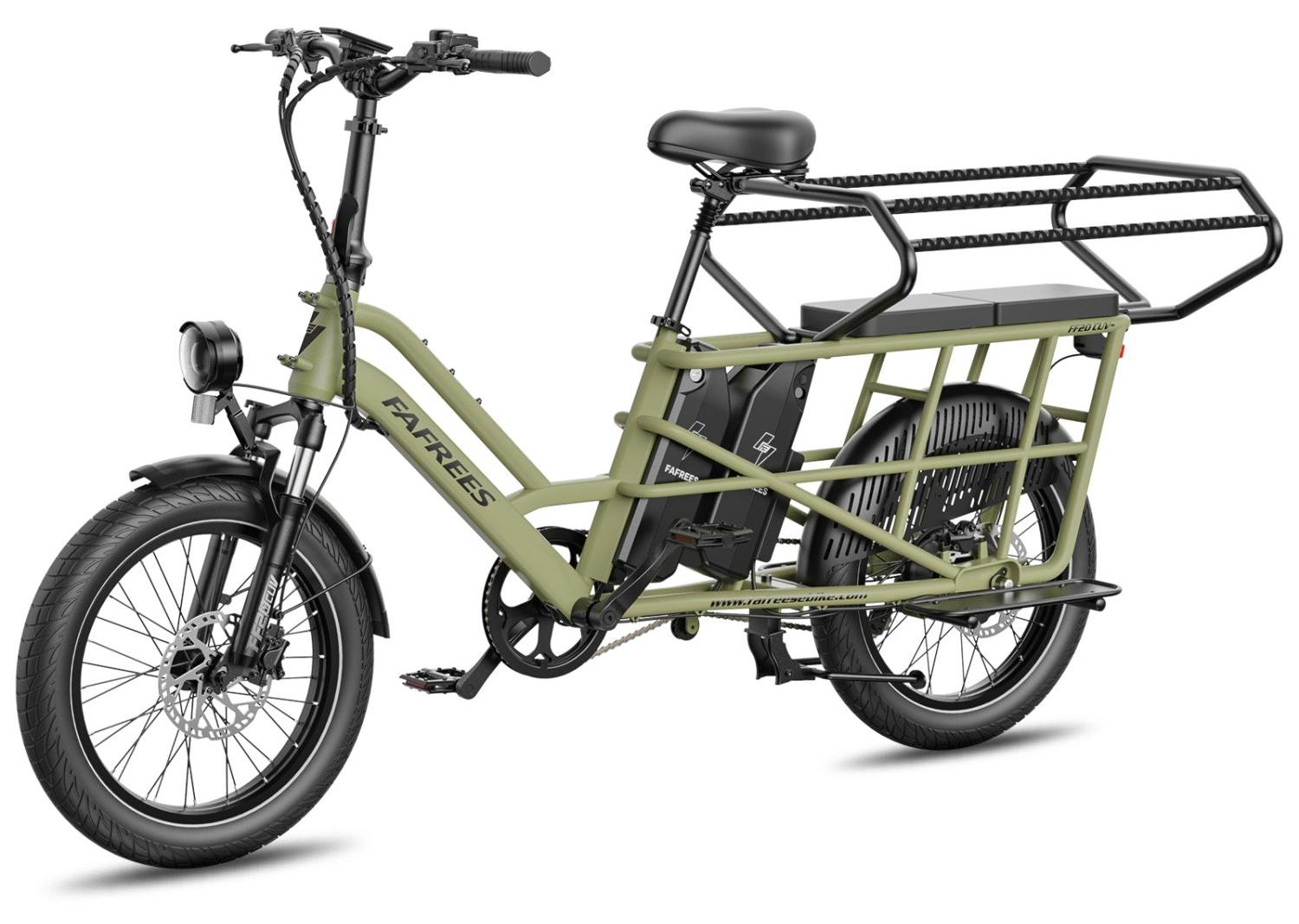 E-Bike Doppelter Kindersitz für 0-12 Jahre 100kg Traglast rostfreier Stahl Grün