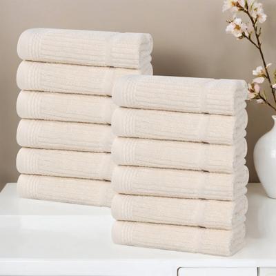 Superior Milo Smart Twist Cotton Viscose Blend Face Towels Washcloths Set of 12, Soft Highly Absorbent, Quick Dry Facial Towels