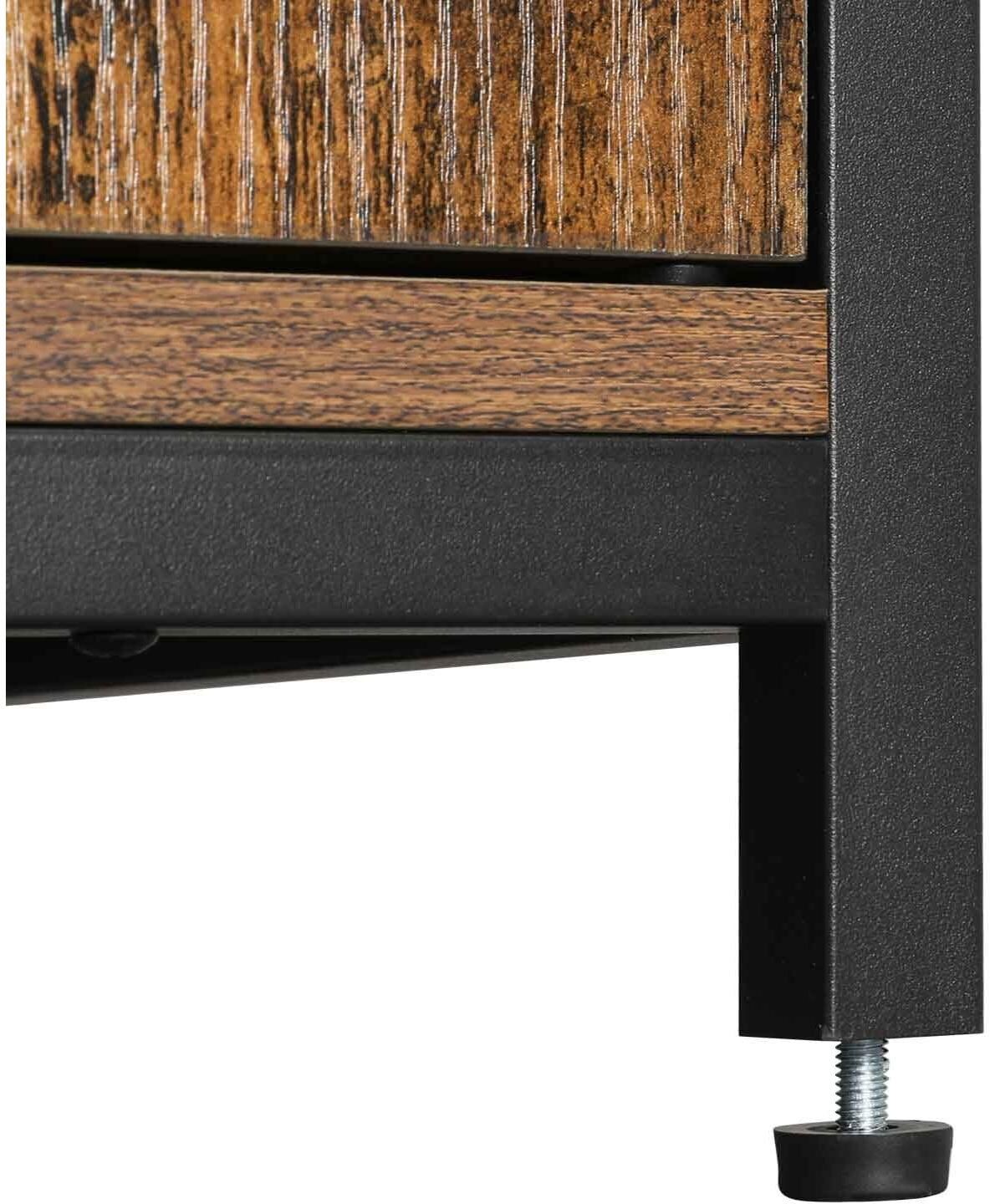 Wandregal VASAGLE, braun, B:60cm H:125cm T:35cm, Regale, Wandregal braun B/H/T: 60cm x 125cm x 35cm