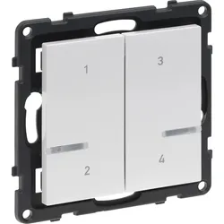 Legrand, Lichtschalter + Storenschalter, SEANO with Netatmo Szenarientaster 4-fach, Abrufen von 4 individuellen Szenarien, HOME + CON