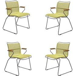 HOUE CLICK Set – 4 Design Gartenstühle mit Armlehnen
