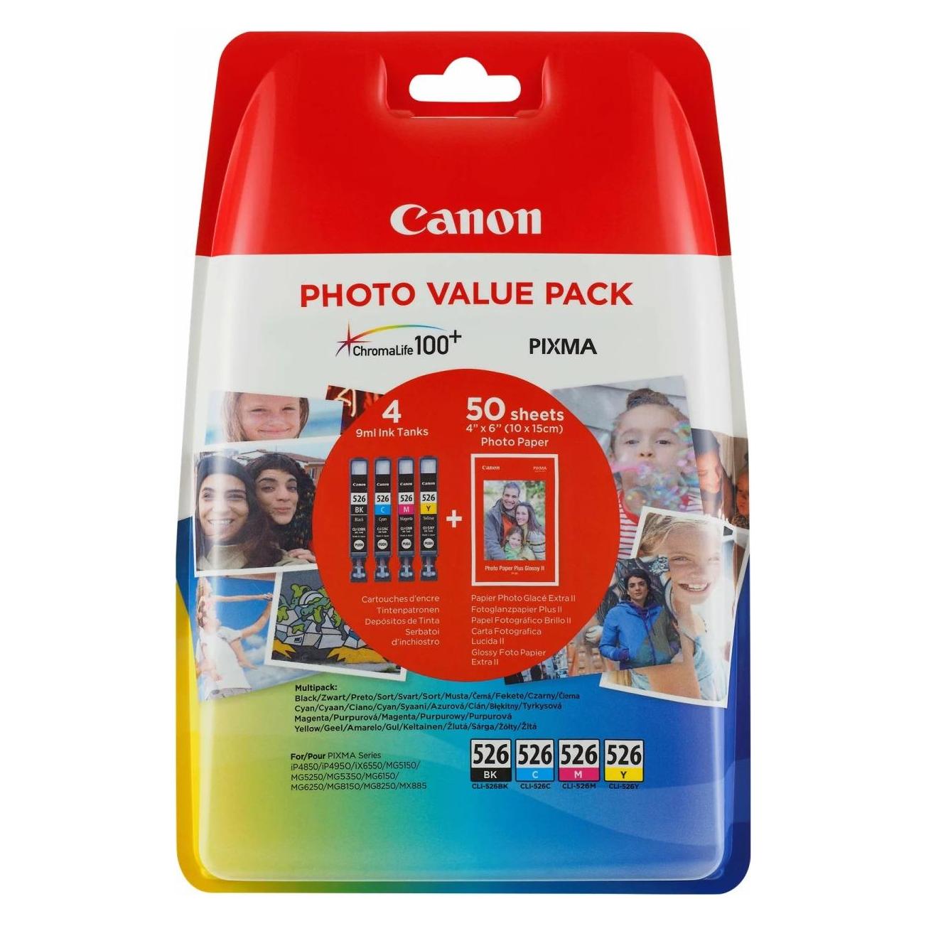 Canon CLI-526 (BK, C, M, Y) (4540B019)