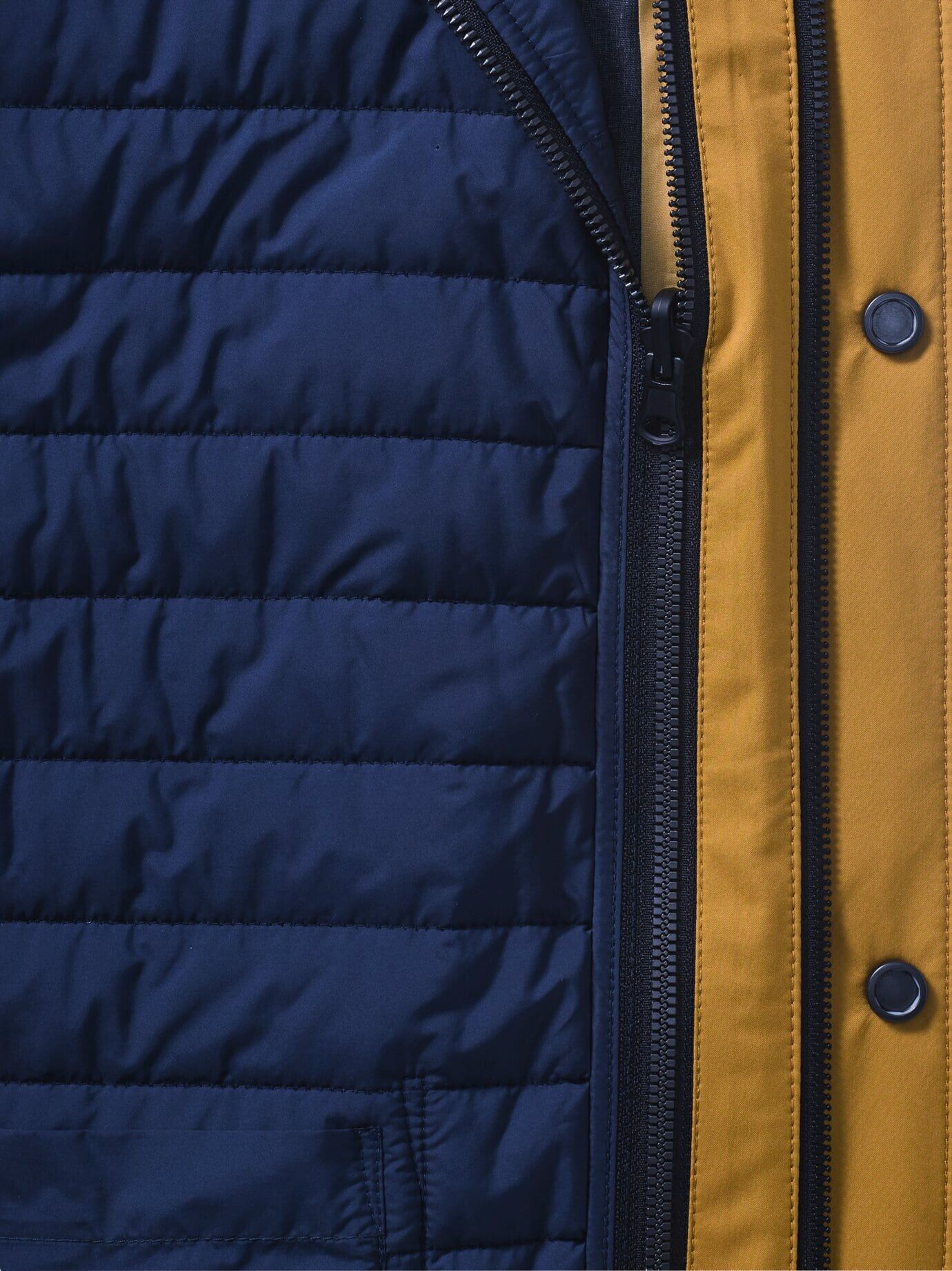 Walbusch Aquastop Jacke 2 in 1, normale Größen#untersetzte Größen, Farbe Gelb, 60, 3 Trageoptionen wind- und wasserdicht Herren