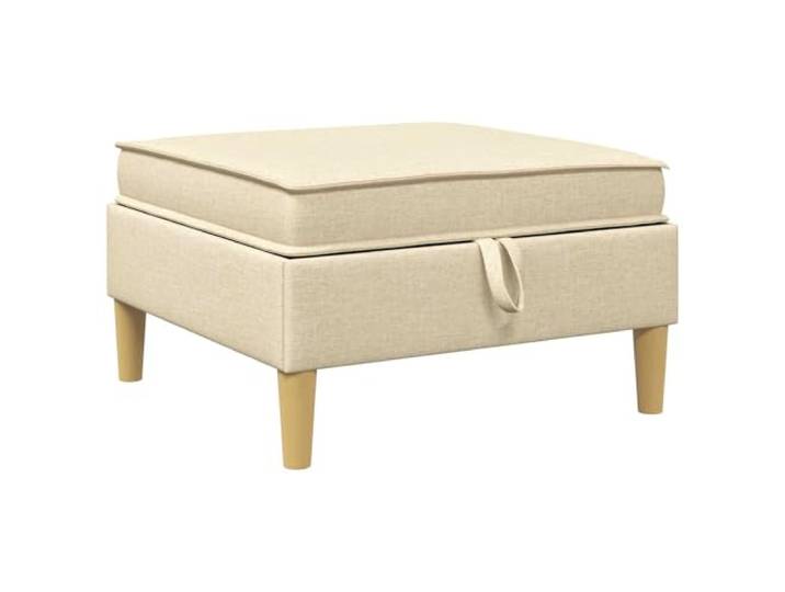 KKgypkn Stauraum Hocker Stoff Quadratisch Moderner Ottoman, Schaumstoffpolsterung, Holzrahmen, Sitzhocker mit Staufach