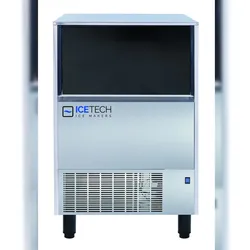 Eiswürfelbereiter 82 kg 20 g leer. Vorrat 37 kg. Gehäuse aus rostfreiem Stahl. Luft- oder Wasserkondensation. ICETECH PS82