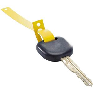 Eichner Schlüsselanhänger Stripe, beschriftbar, gelb, auf Rolle, 160 x 12,7 mm, 1.000 Stück