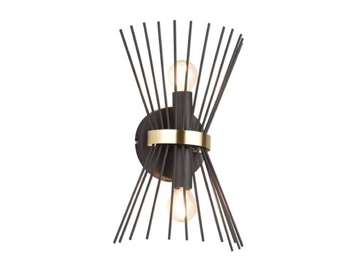 Reality Applique murale Rod R21532080\, métal noir mat/doré\, sans 2x E14