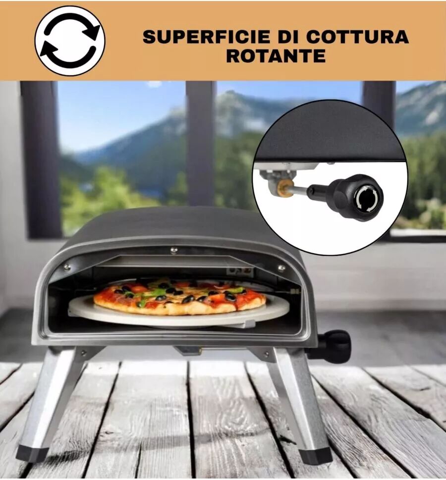 Arnold FORNO PIZZA A GAS VULCANO 64.7X35.9X34.7 CM