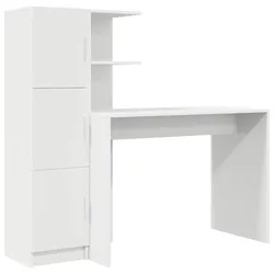 vidaXL Schreibtisch 2 pcs Weiß