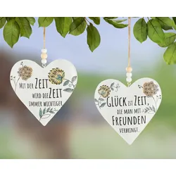 Deko Hänger Herz Bauerngarten 2 Stück