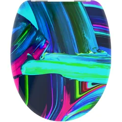 Schütte, WC Deckel, WC Sitz Duroplast WC-Sitz NEON PAINT Absenkautomatik 82191 Grafisch