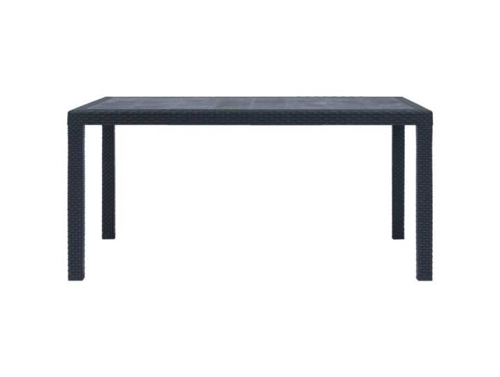 BAO Table de jardin Anthracite 150x90x72 cm Plastique Aspect rotin - 7658797044986