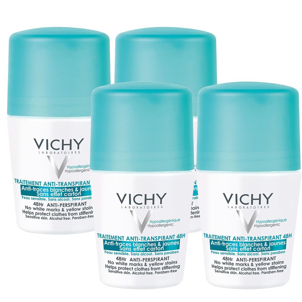 Vichy DEO Roll-on Anti Flecken 48h 4x50 ml Roller