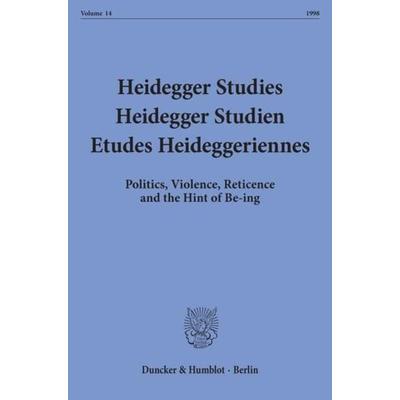 Heidegger Studies - Heidegger Studien - Etudes Heideggeriennes., Taschenbuch von , Duncker & Humblot, 978-3-428-09524-7