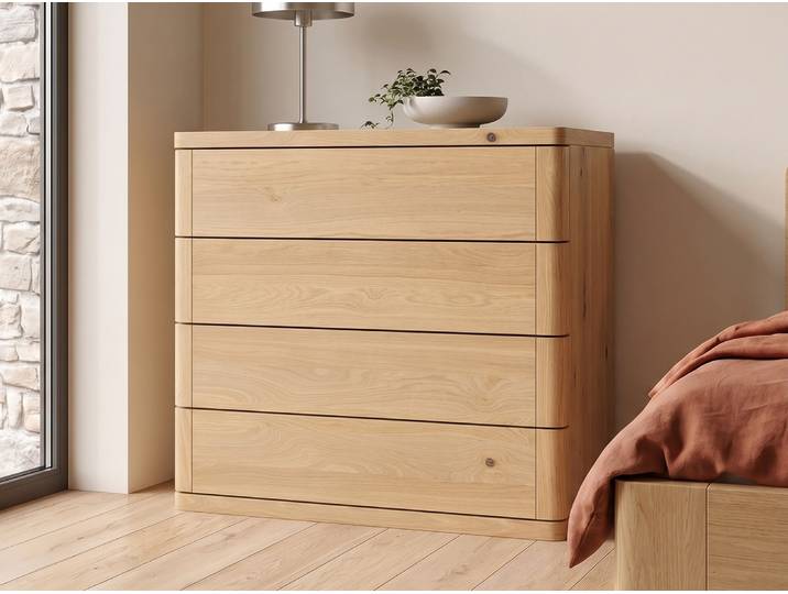 Eichenkommode Hell „Diana“ 100 cm Massivholz Eiche Hell