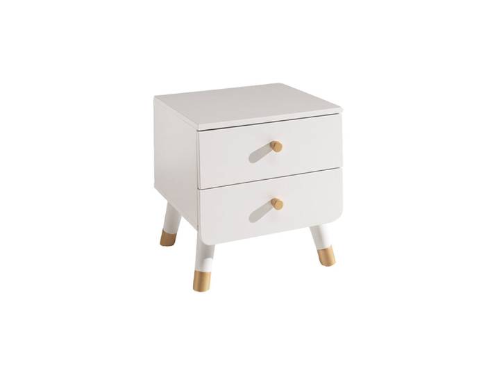 Chevet 2 tiroirs Vipack Billy - Blanc Satin