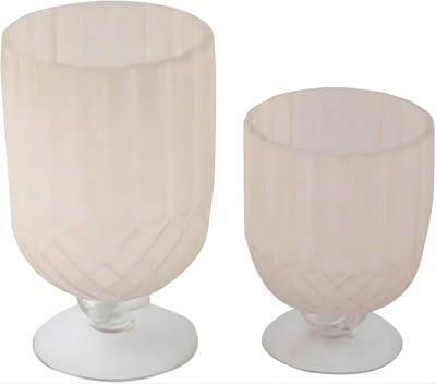 Aria Home Florine Colored Glass Goblet Table Vase Set Decor