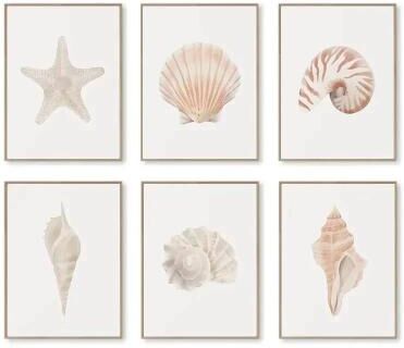 Uplift Essentials Aquatic Narrative Canvas High Definition Watercolor Marine Architectural Art 22 X 32 In