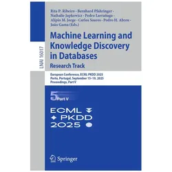 Machine Learning and Knowledge Discovery in Databases. Research Track, Fachbücher von Ribeiro