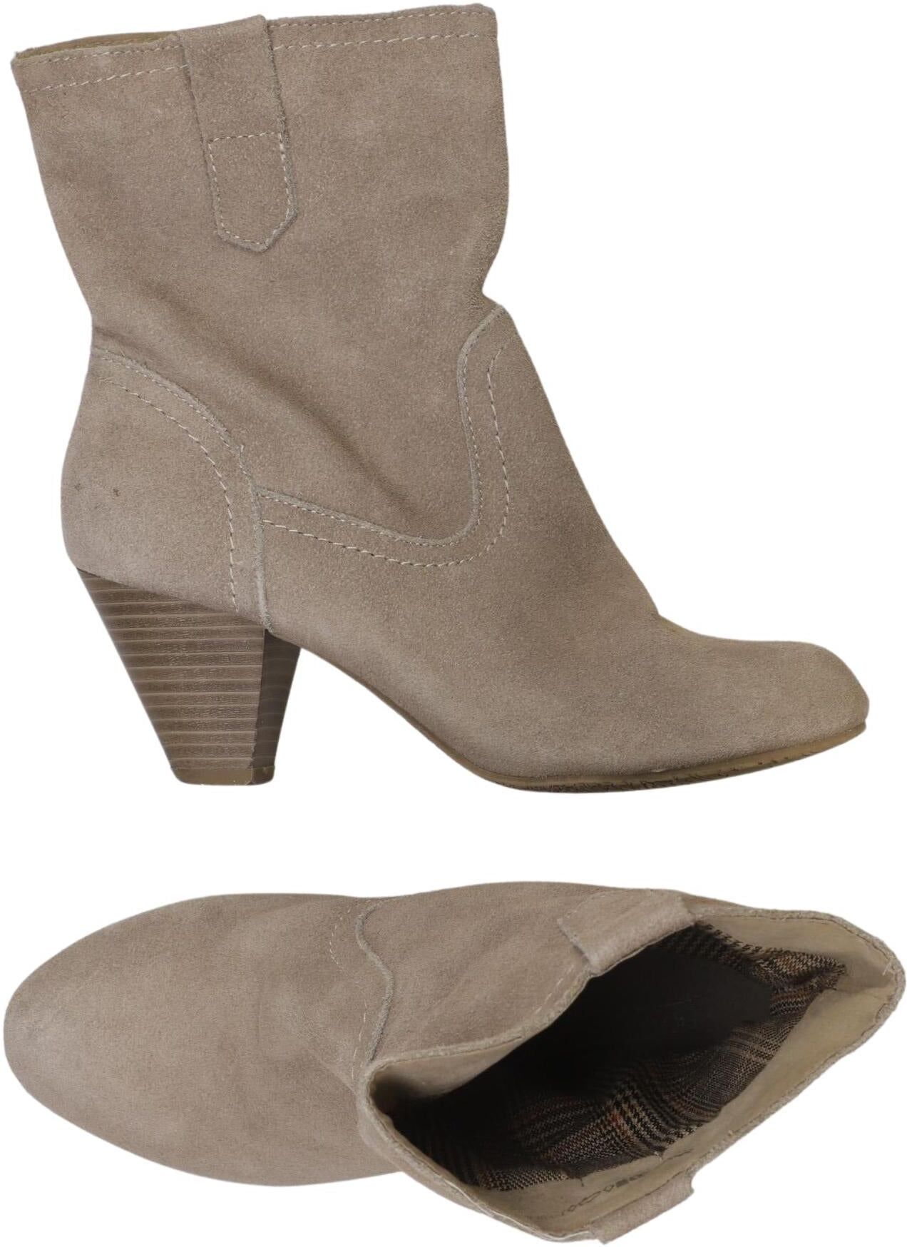 5th Avenue Damen Stiefelette, Beige, Gr. EU 38, Leder - Second Hand