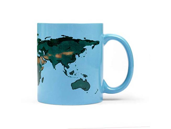 Thumbs Up Global Warming Color Changing Mok, keramiek, blauw, 12 x 9,5 x 8 cm