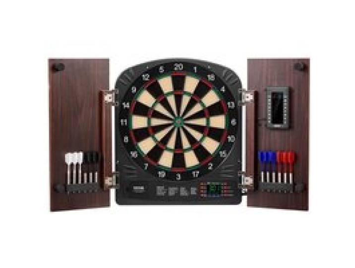 VEVOR Kit Cible de Fléchettes et Armoire Prêt à Jouer, Armoire à Fléchettes avec Tableau de Score Électrique, Jeu de Fléchettes Assemblage Facile, avec Tous les Accessoires, pour Jeux de Cricket