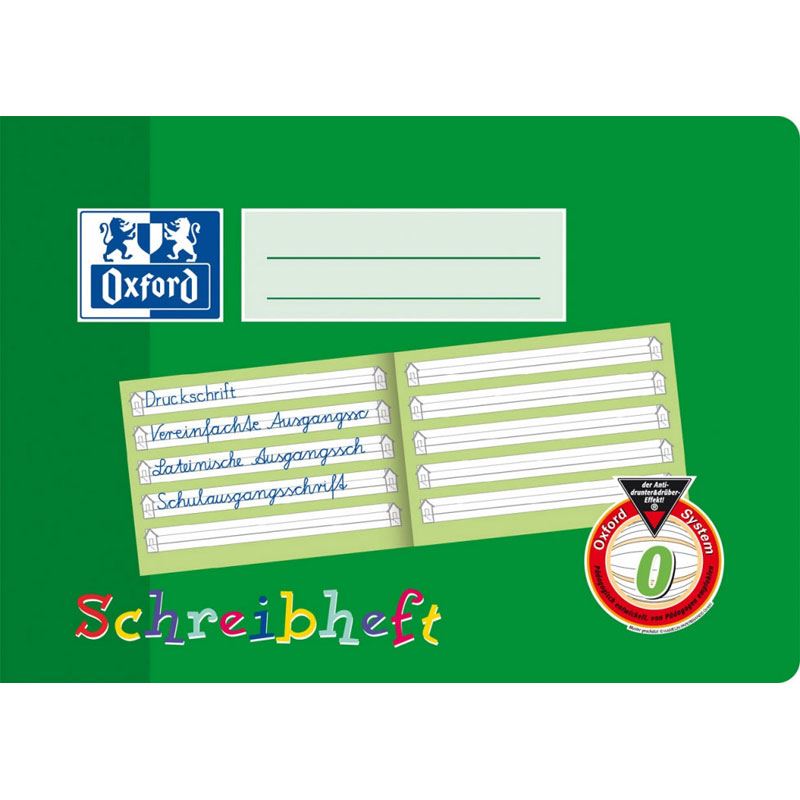 Oxford Schreibheft, DIN A5 quer, Lineatur: 0
