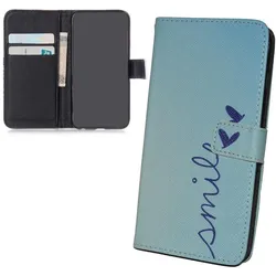 König Design Schutz Hülle für Sony Xperia M5 Smile Blau Tasche Case Cover + 1 Panzer Schutz Glas Neu (Sony Xperia M5), Smartphone Hülle, Blau