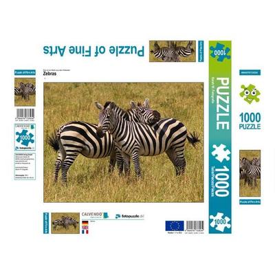 CALVENDO Puzzle Zebras | 1000 Teile Lege-Größe 64x48cm Foto-Puzzle für glückliche Stunden
