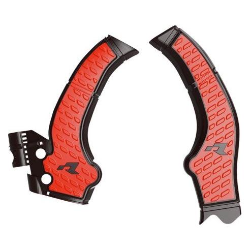 Racetech (RTECH) RAHMENSCHUTZ (SET) KOVE X PRO / RALLY 800 '24-'25 FARBE SCHWARZ / ROT (Schutzblech Set) (PRTKOVNRRS25)