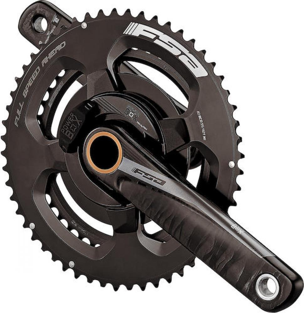 FSA Leistungsmesskurbel Powerbox Road Carbon 2x 175 mm Schwarz - präzise Watt...