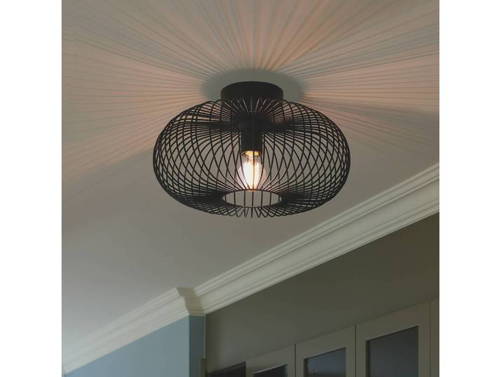 Nordlux Deckenlampe Beroni, dimmbar, schwarz, für Wohn- / Esszimmer, Metall, Deckenlampe