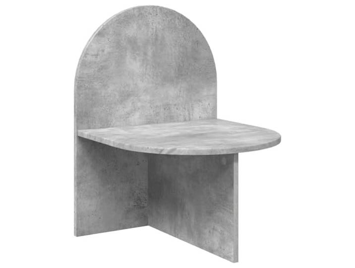 KUPTYERFG Nachttisch Betongrau 48x49x65 cm Beistelltisch Holzwerkstoff Modernes Design in Betongrau für Schlafzimmer und Gästezimmer, flexibel an der Wand montierbar oder freistehend.