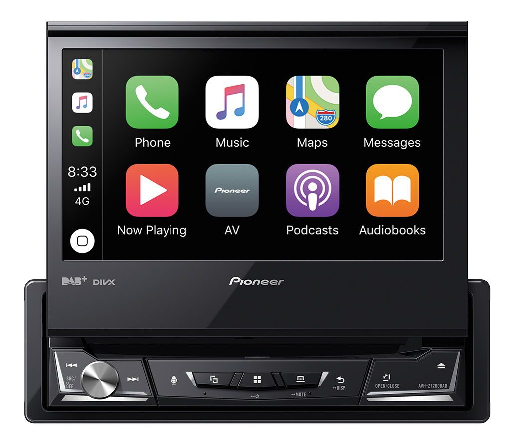 Pioneer AVH-Z7200DAB, Schwarz, 1 DIN, CD, DVD, MOSFET, AAC, FLAC, MP3, WAV, WMA, JPEG